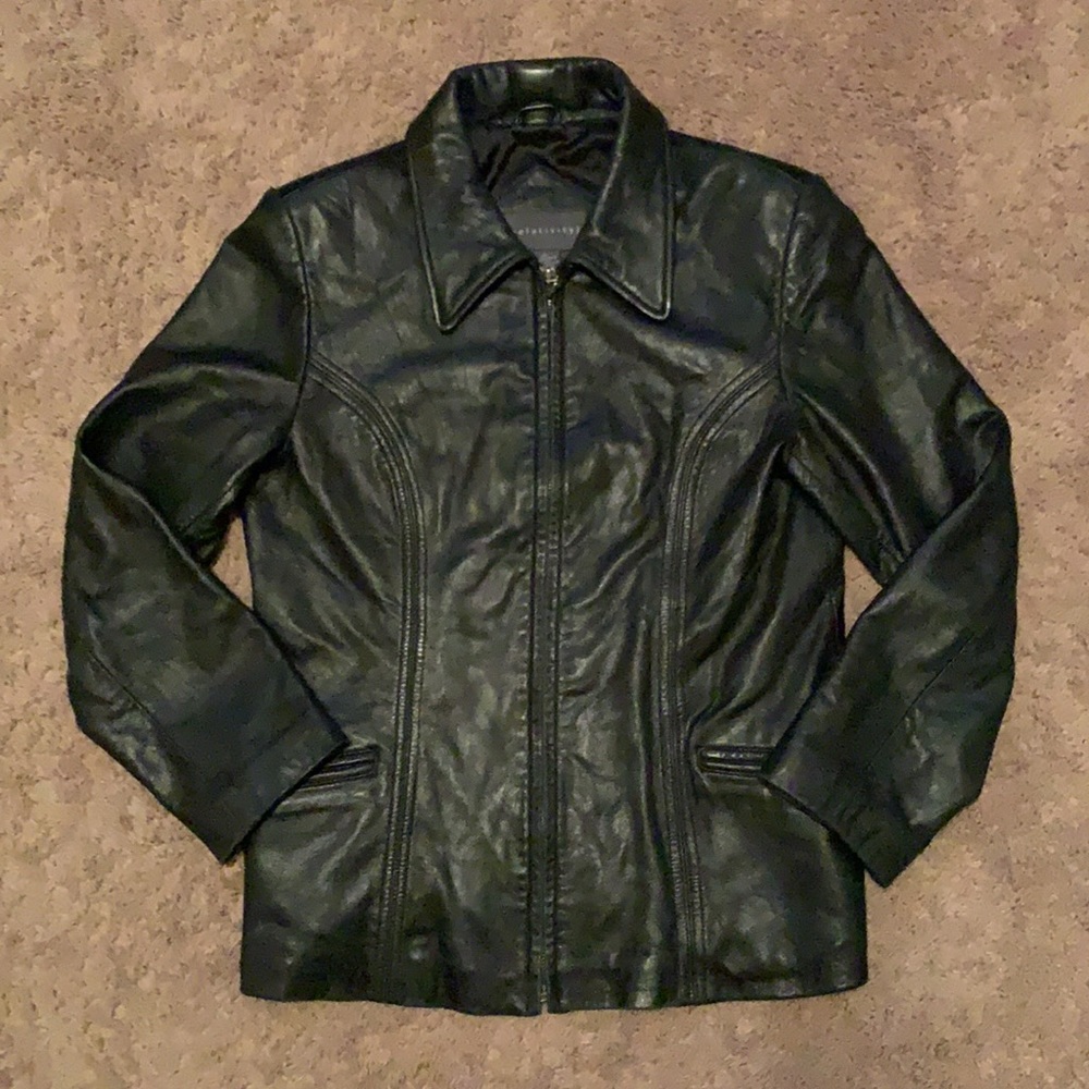 Relativity Black Leather Jacket - image 1